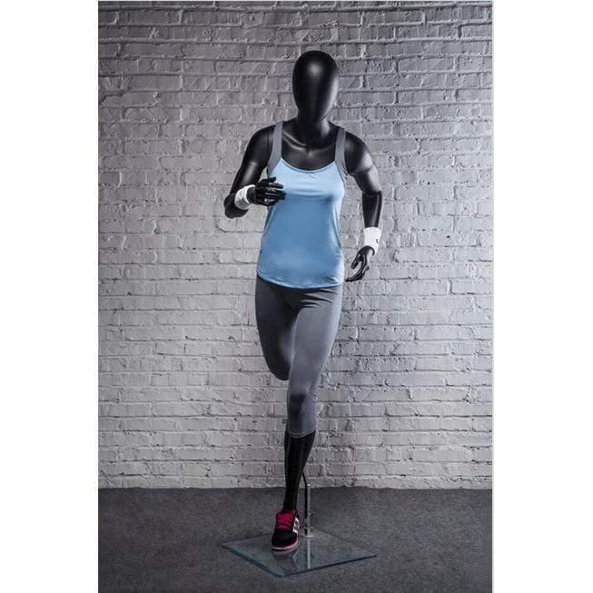 Athletic Black Female Running Mannequin MM-PB4BK2