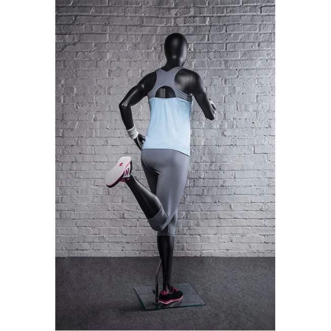 Athletic Black Female Running Mannequin MM-PB4BK2 - Mannequin Mall