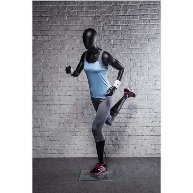 Athletic Black Female Running Mannequin MM-PB4BK2 - Mannequin Mall