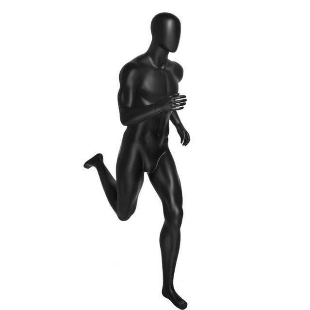 Athletic Black Male Running Mannequin MM-PB5BK2 - Mannequin Mall