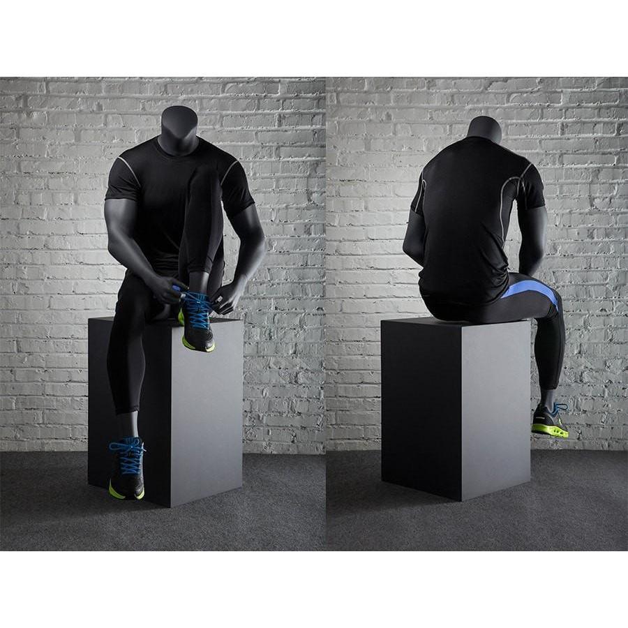 Athletic Headless Male Sitting Mannequin MM-NI5 - Mannequin Mall