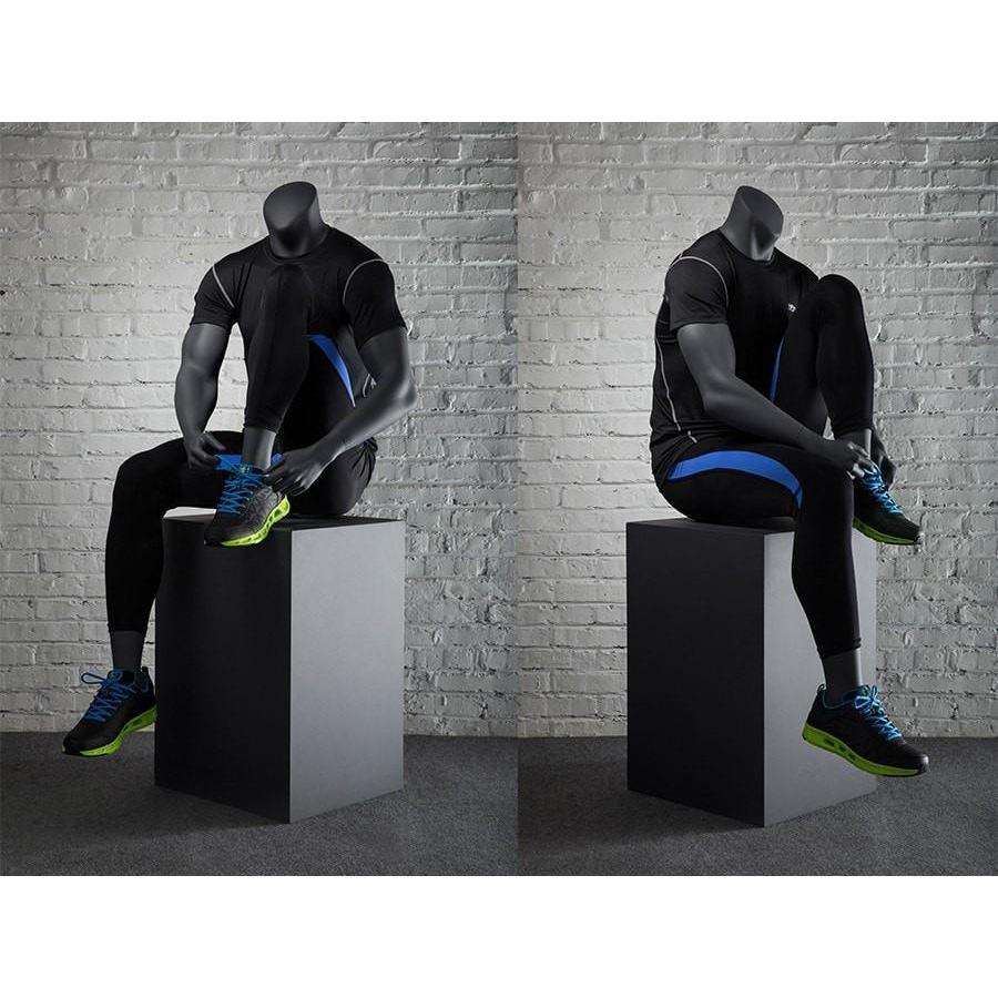 Athletic Headless Male Sitting Mannequin MM-NI5 - Mannequin Mall