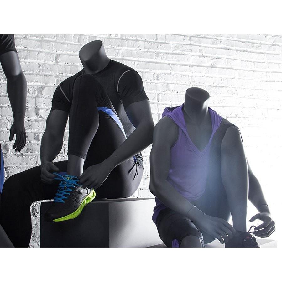 Athletic Headless Male Sitting Mannequin MM-NI5 - Mannequin Mall