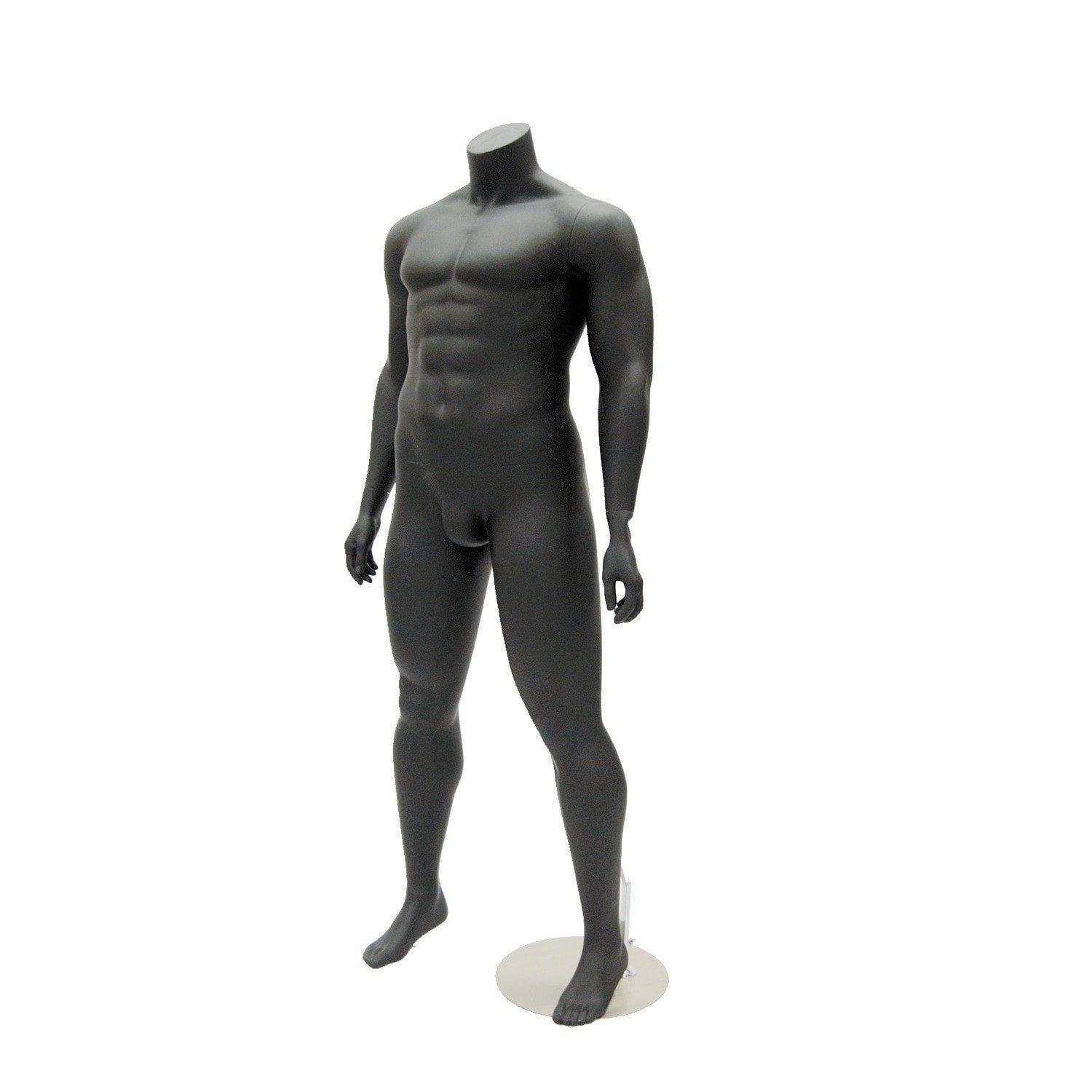 Male Full Body Mannequin in Standing Pose, Black Color