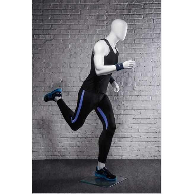 Athletic White Male Running Mannequin MM-PB5W2 - Mannequin Mall