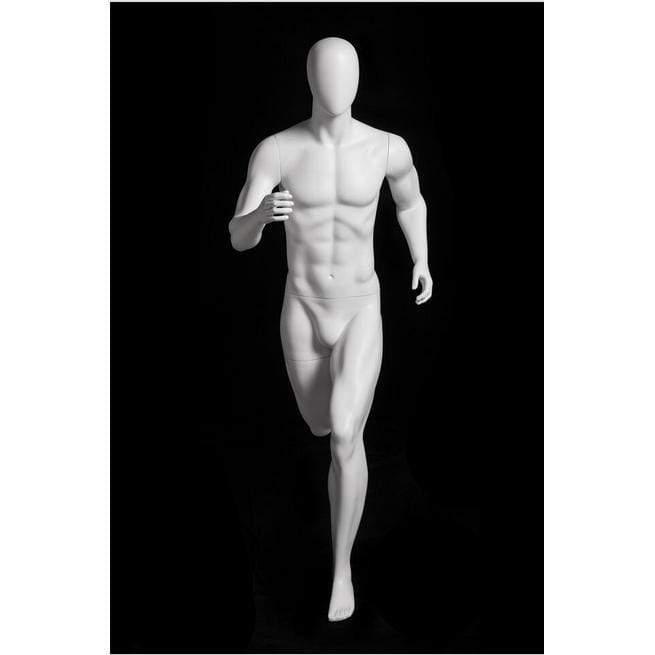 Athletic White Male Running Mannequin MM-PB5W2 - Mannequin Mall