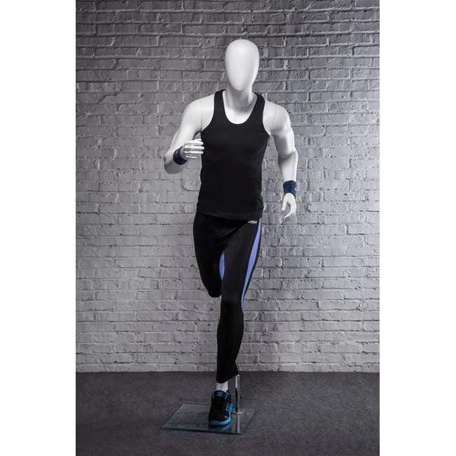 Athletic White Male Running Mannequin MM-PB5W2 - Mannequin Mall