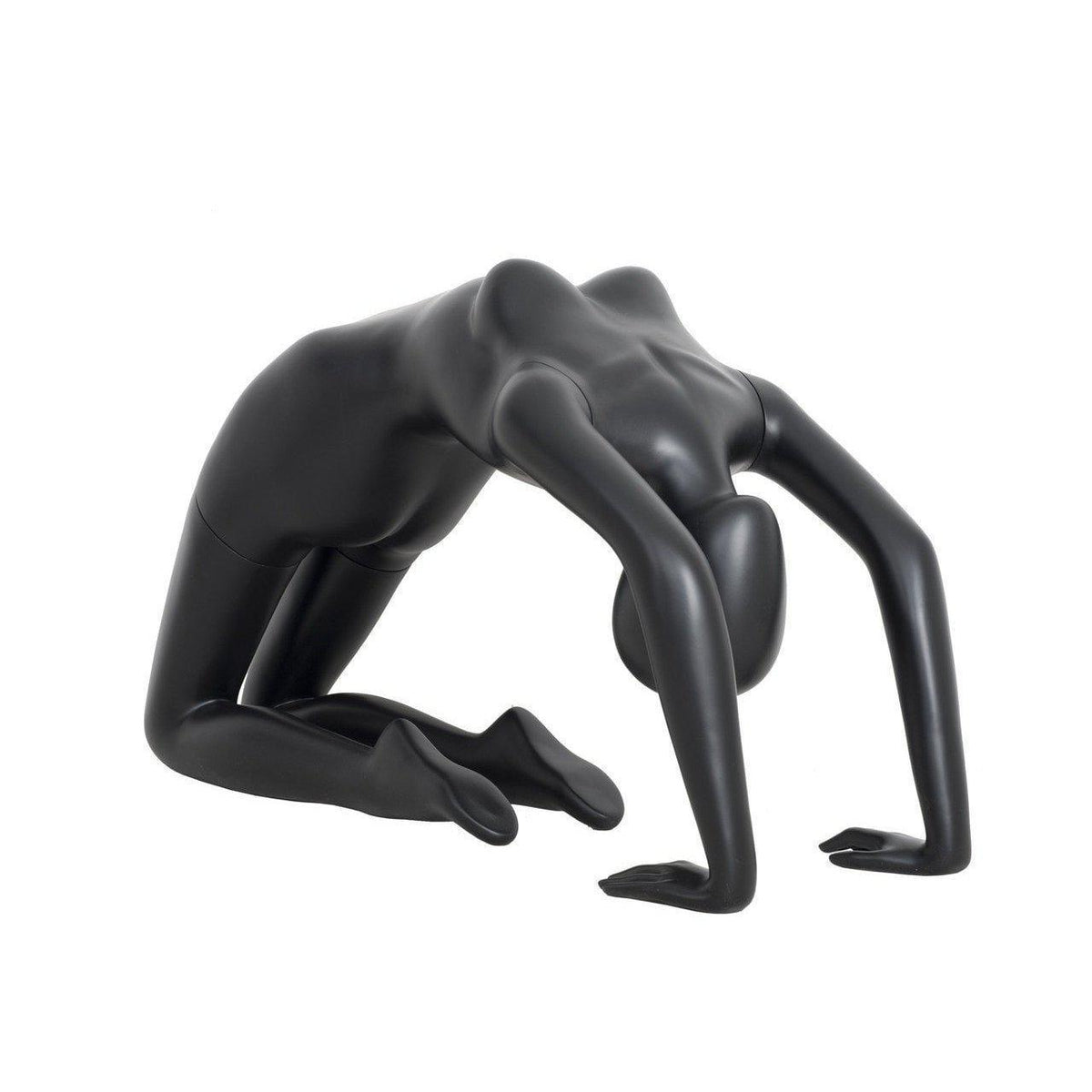 Black Female Bridge Pose Yoga Mannequin MM-YOGA05BK - Mannequin Mall