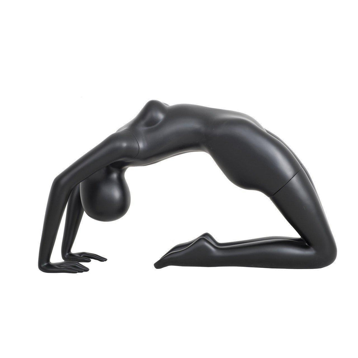 Black Female Bridge Pose Yoga Mannequin MM-YOGA05BK - Mannequin Mall