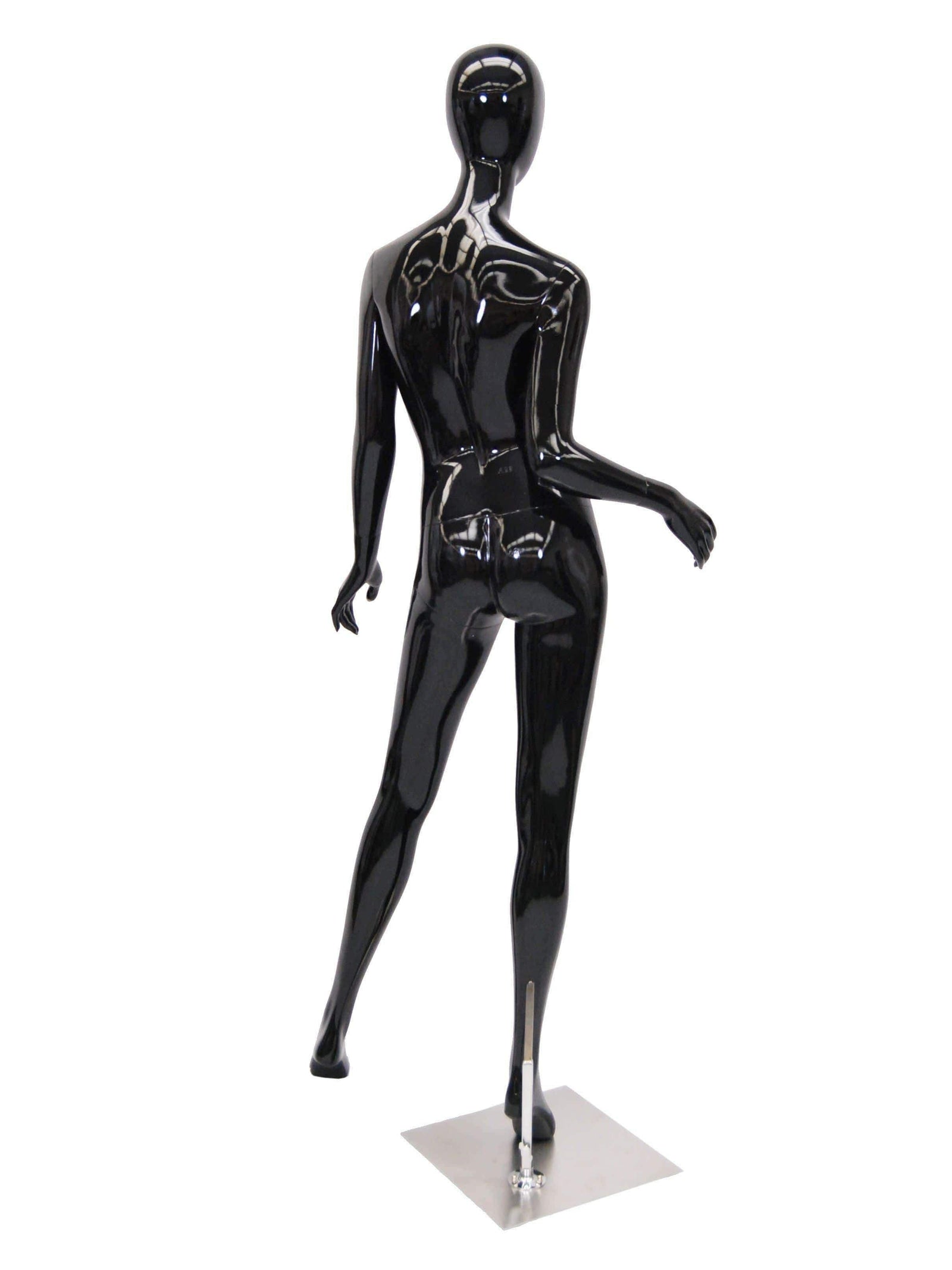 Black Female Egghead Mannequin MM-A2BK1 - Mannequin Mall