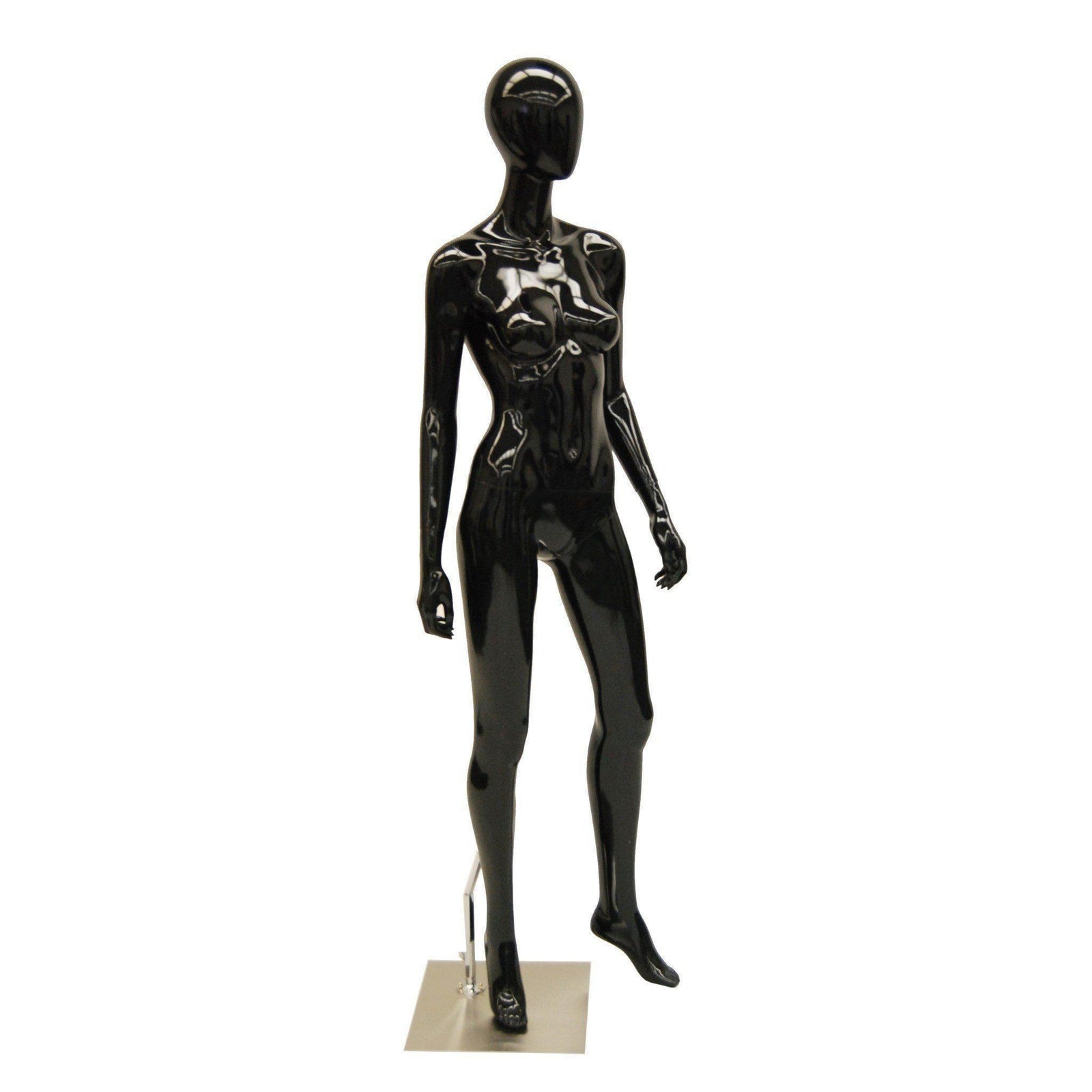 Black Female Egghead Mannequin MM-A3BK1 - Mannequin Mall