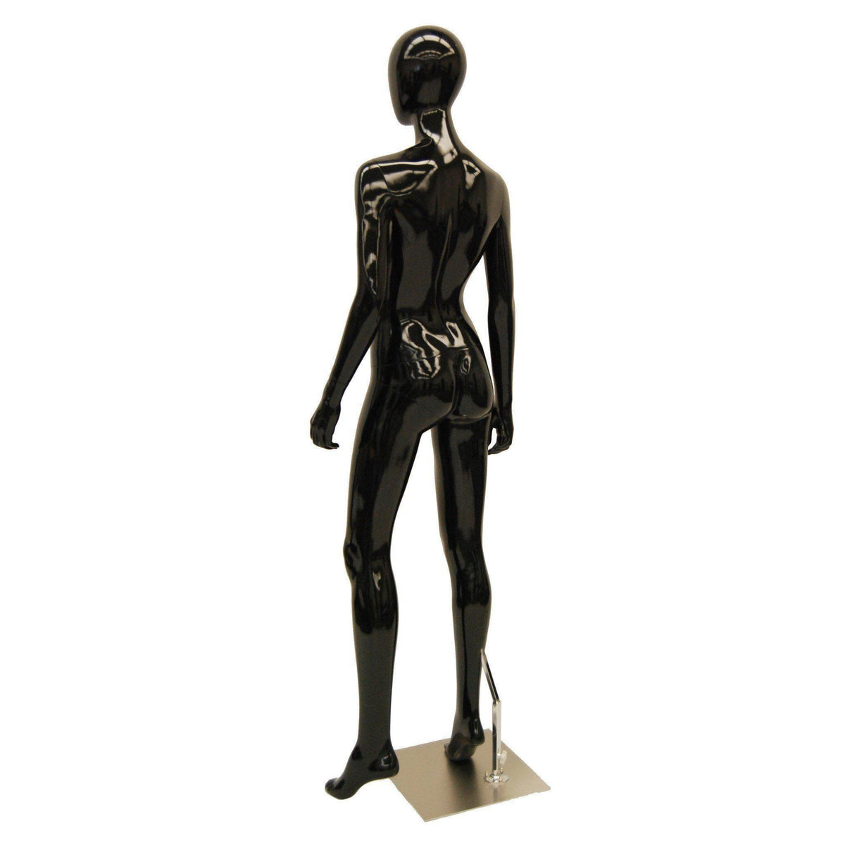 Black Female Egghead Mannequin MM-A3BK1 - Mannequin Mall