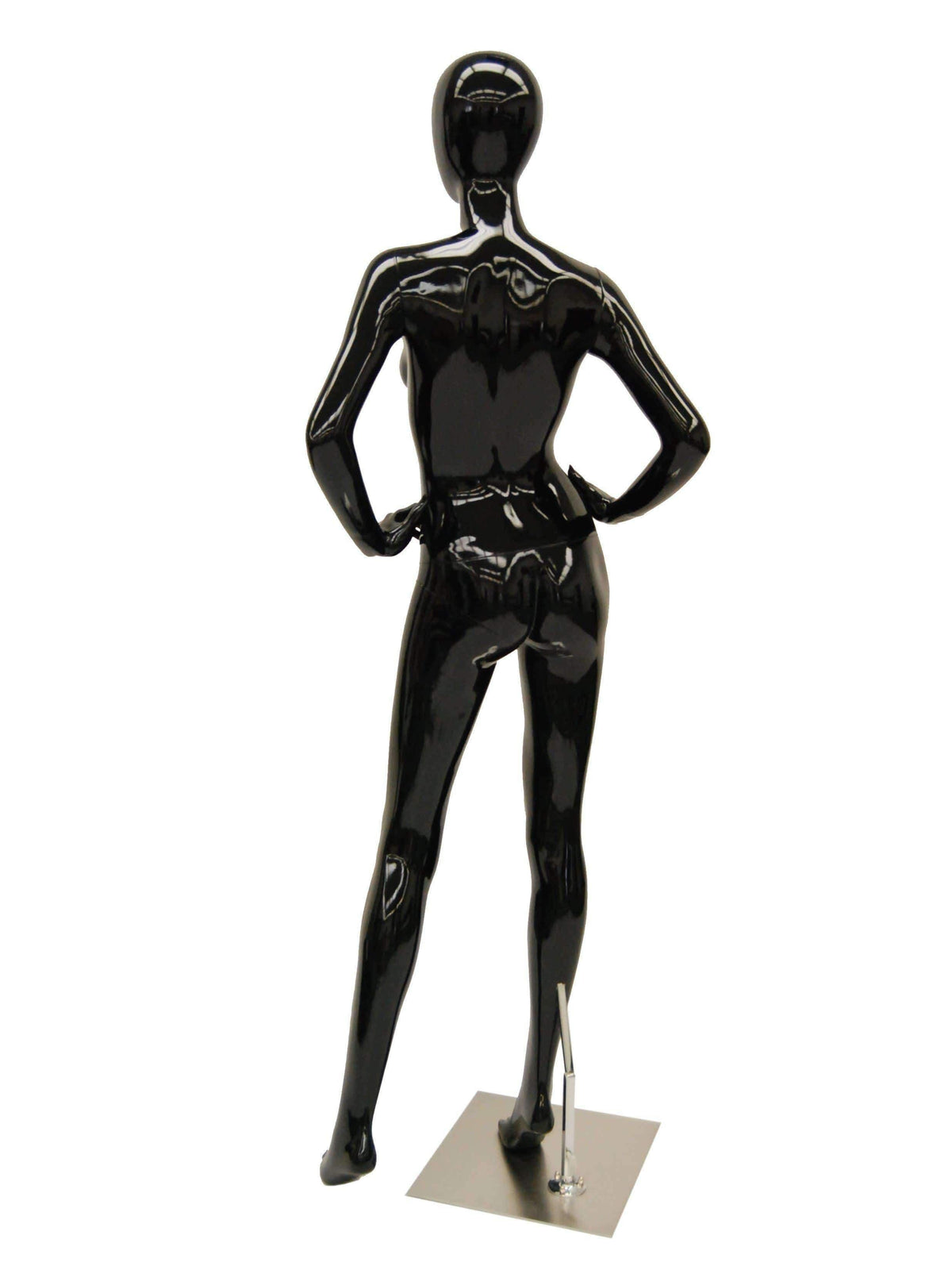 Black Female Egghead Mannequin MM-A4BK1 - Mannequin Mall