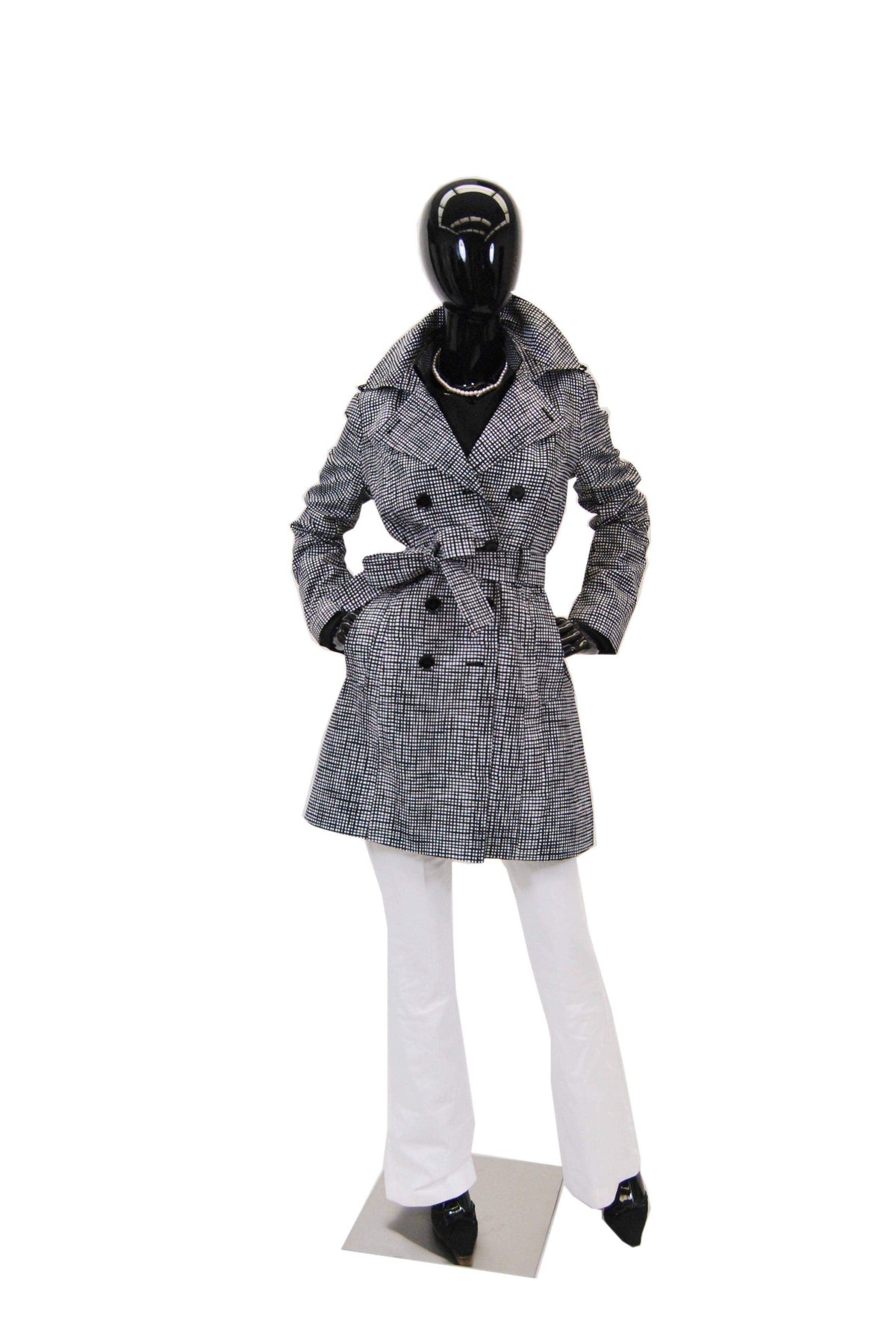 Black Female Egghead Mannequin MM-A4BK1 - Mannequin Mall