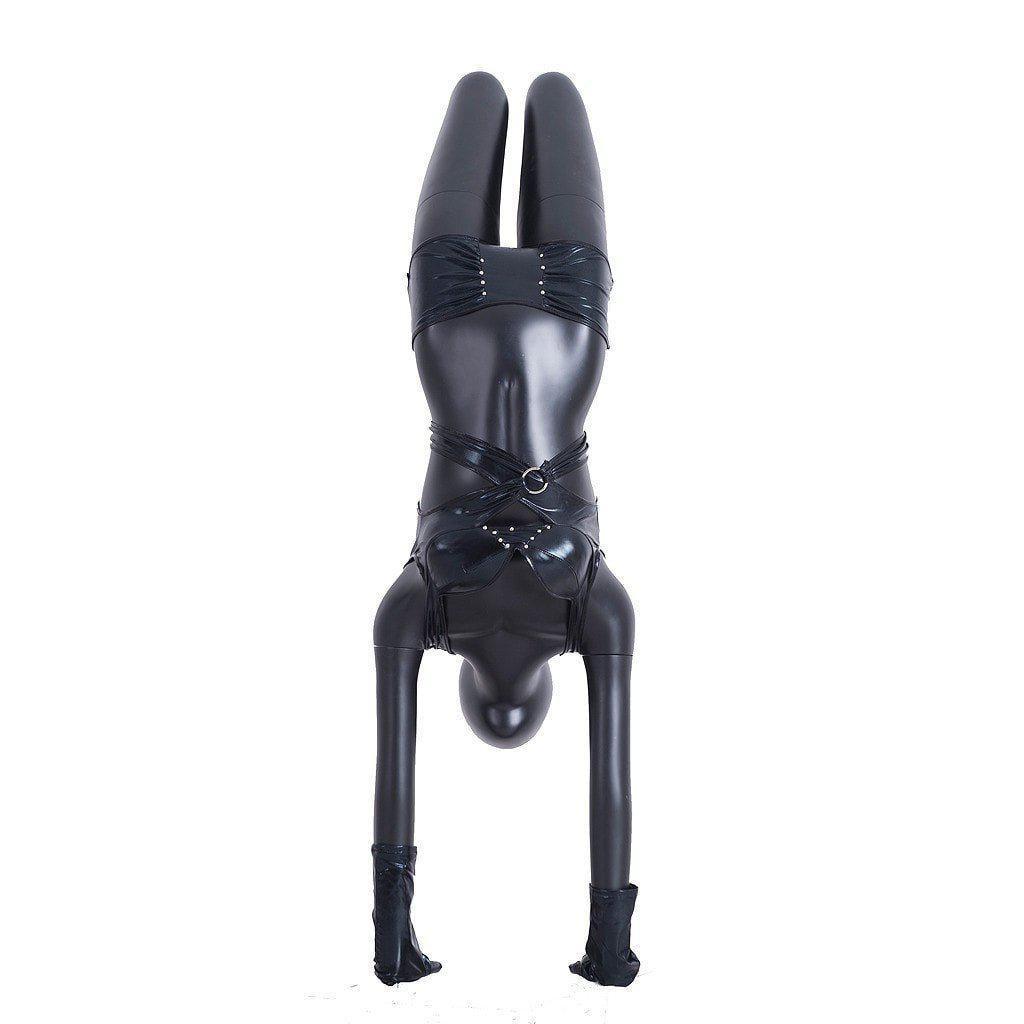 Black Female Handstand Pose Yoga Mannequin MM-YOGA04BK - Mannequin Mall
