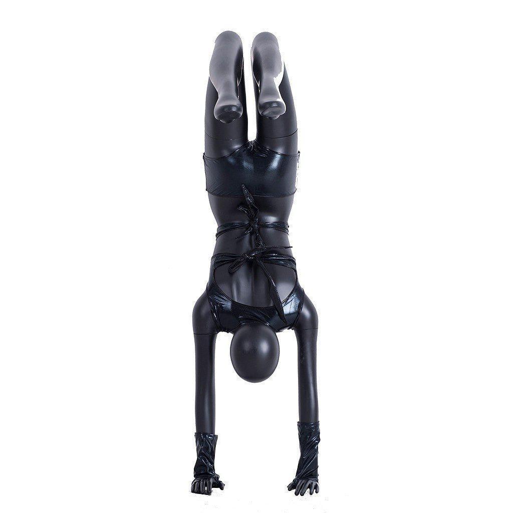 Black Female Handstand Pose Yoga Mannequin MM-YOGA04BK - Mannequin Mall