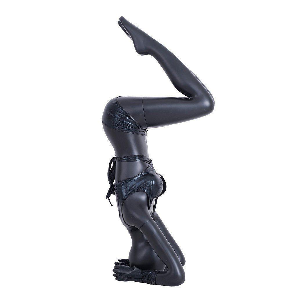 Black Female Headstand Pose Yoga Mannequin MM-YOGA03BK - Mannequin Mall