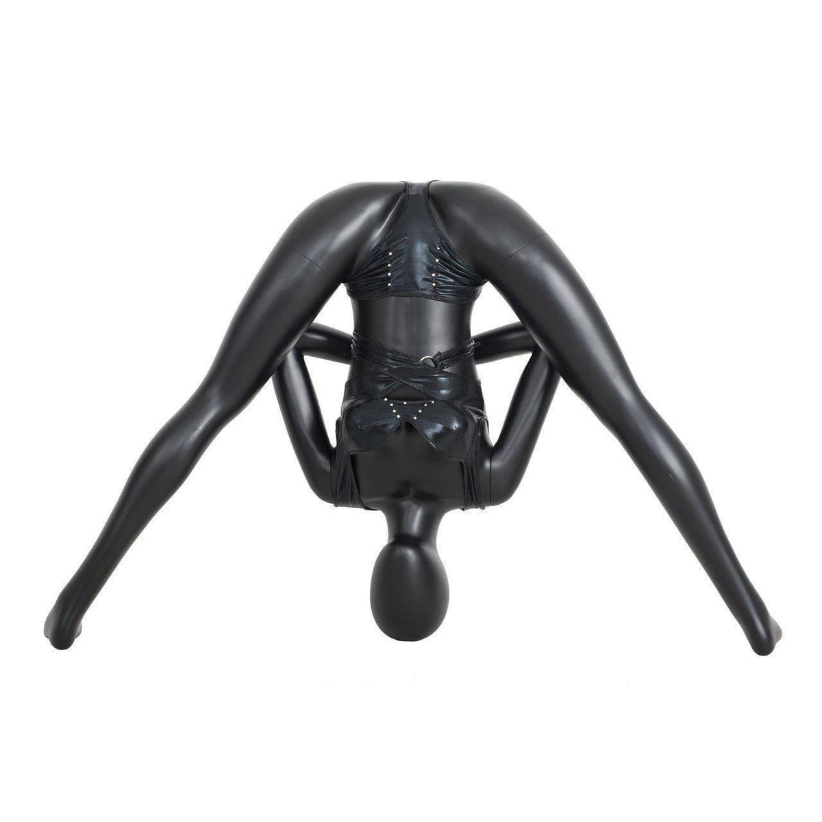 Black Female Yoga Forward Bend Pose Mannequin MM-YOGA06BK - Mannequin Mall