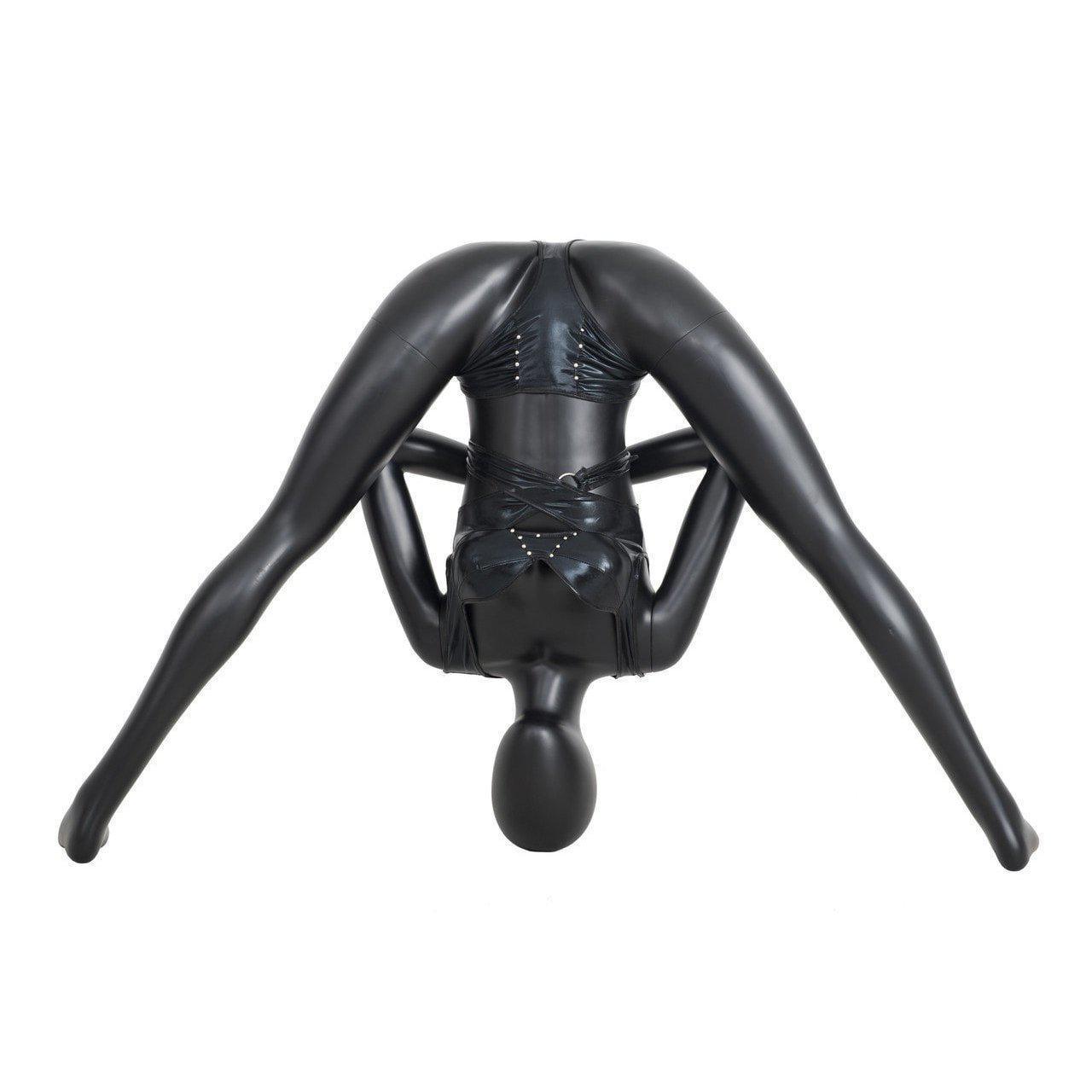 Black Female Yoga Forward Bend Pose Mannequin MM-YOGA06BK - Mannequin Mall