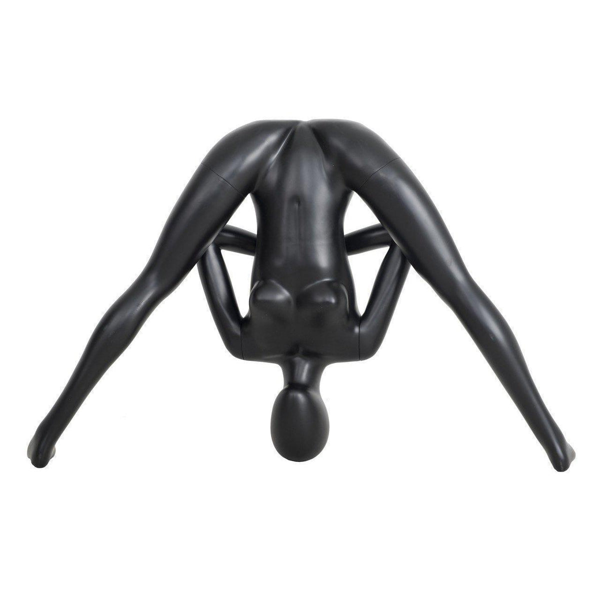 Black Female Yoga Forward Bend Pose Mannequin MM-YOGA06BK - Mannequin Mall