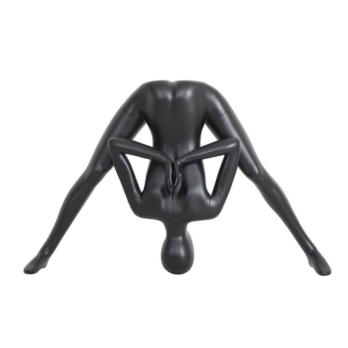 Black Female Yoga Forward Bend Pose Mannequin MM-YOGA06BK - Mannequin Mall