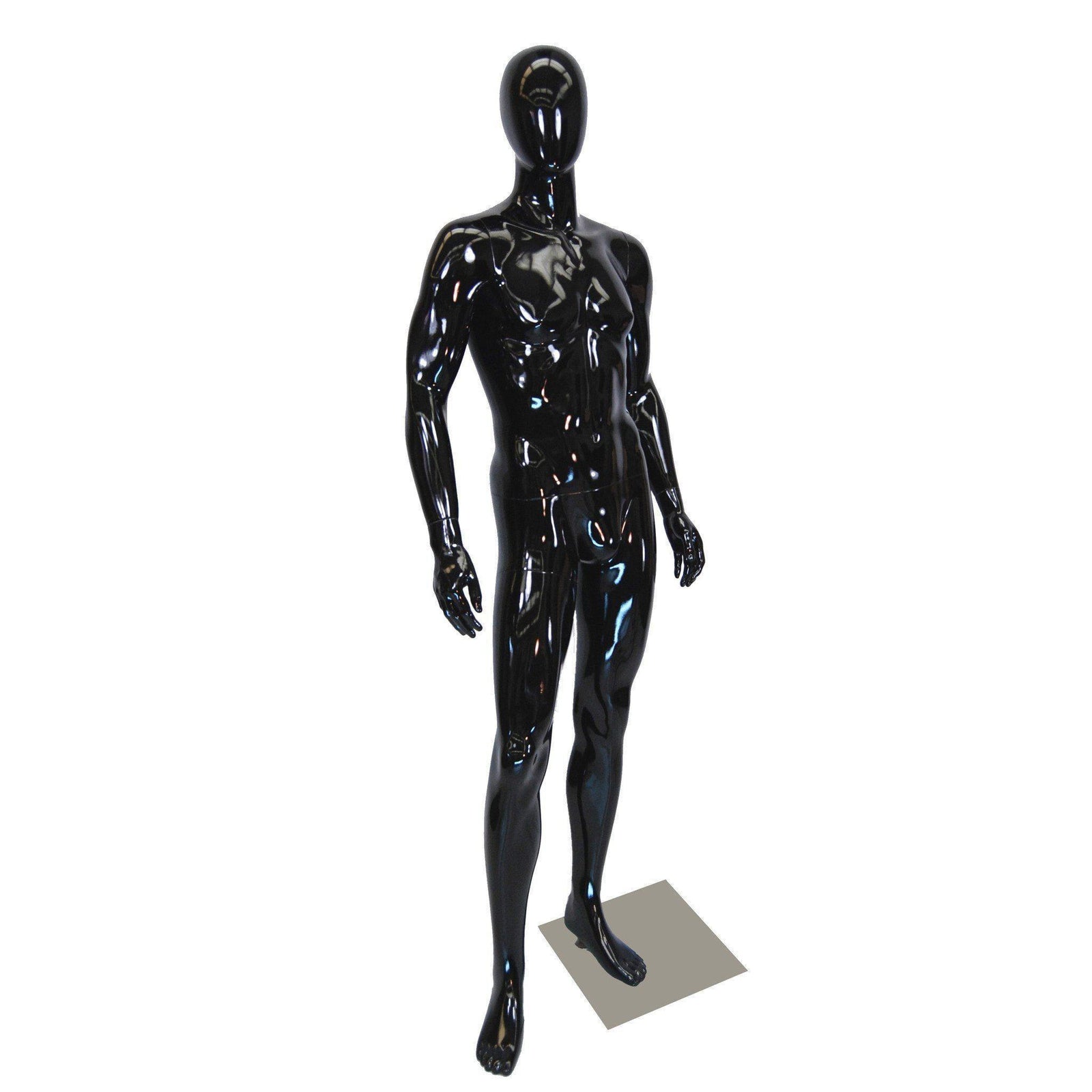 Black Male Egghead Mannequin MM-GM53BK - Mannequin Mall