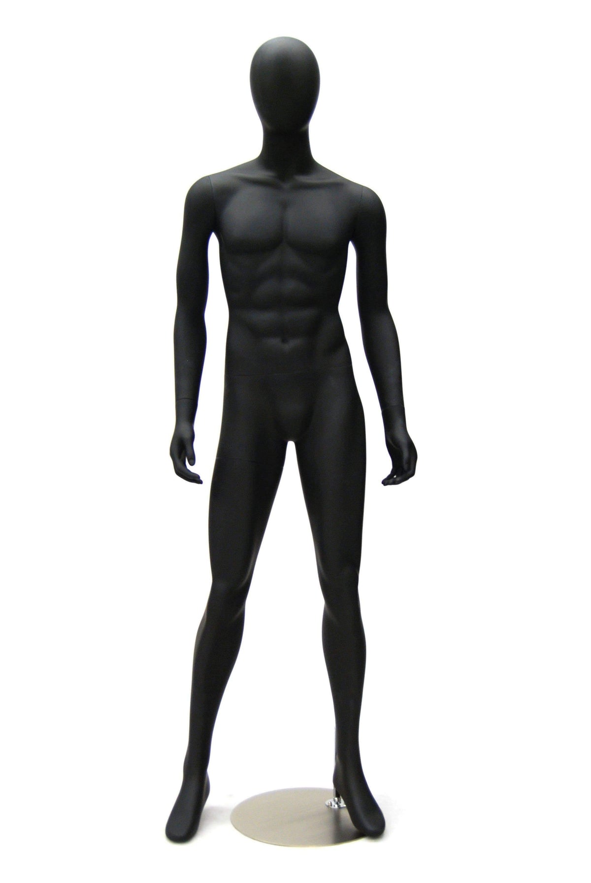 Black Male Egghead Mannequin MM-KM26BK2 - Mannequin Mall