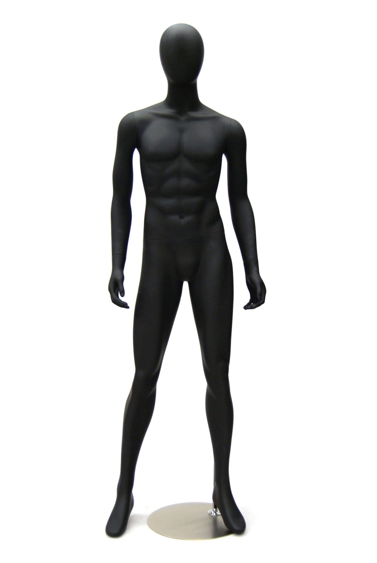 Black Male Egghead Mannequin MM-KM26BK2 - Mannequin Mall