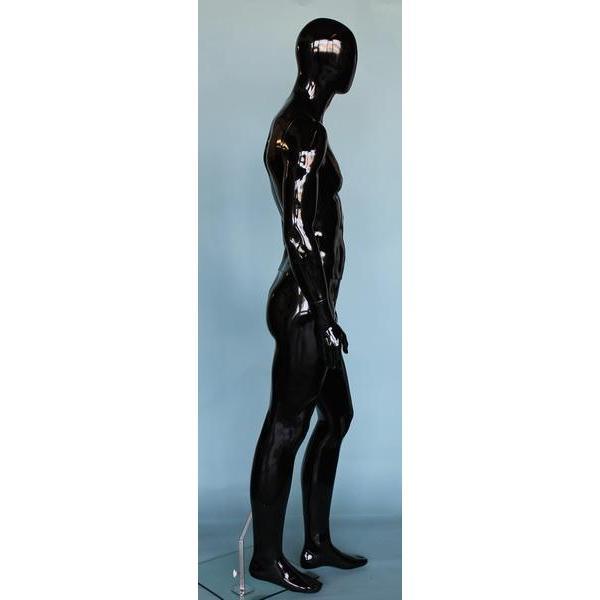 Black Male Egghead Mannequin MM-SFM64E-GB - Mannequin Mall