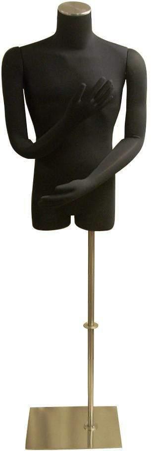 Male Pinnable Dress Form with Movable Arms MM-MARMBS05 - Mannequin Mall