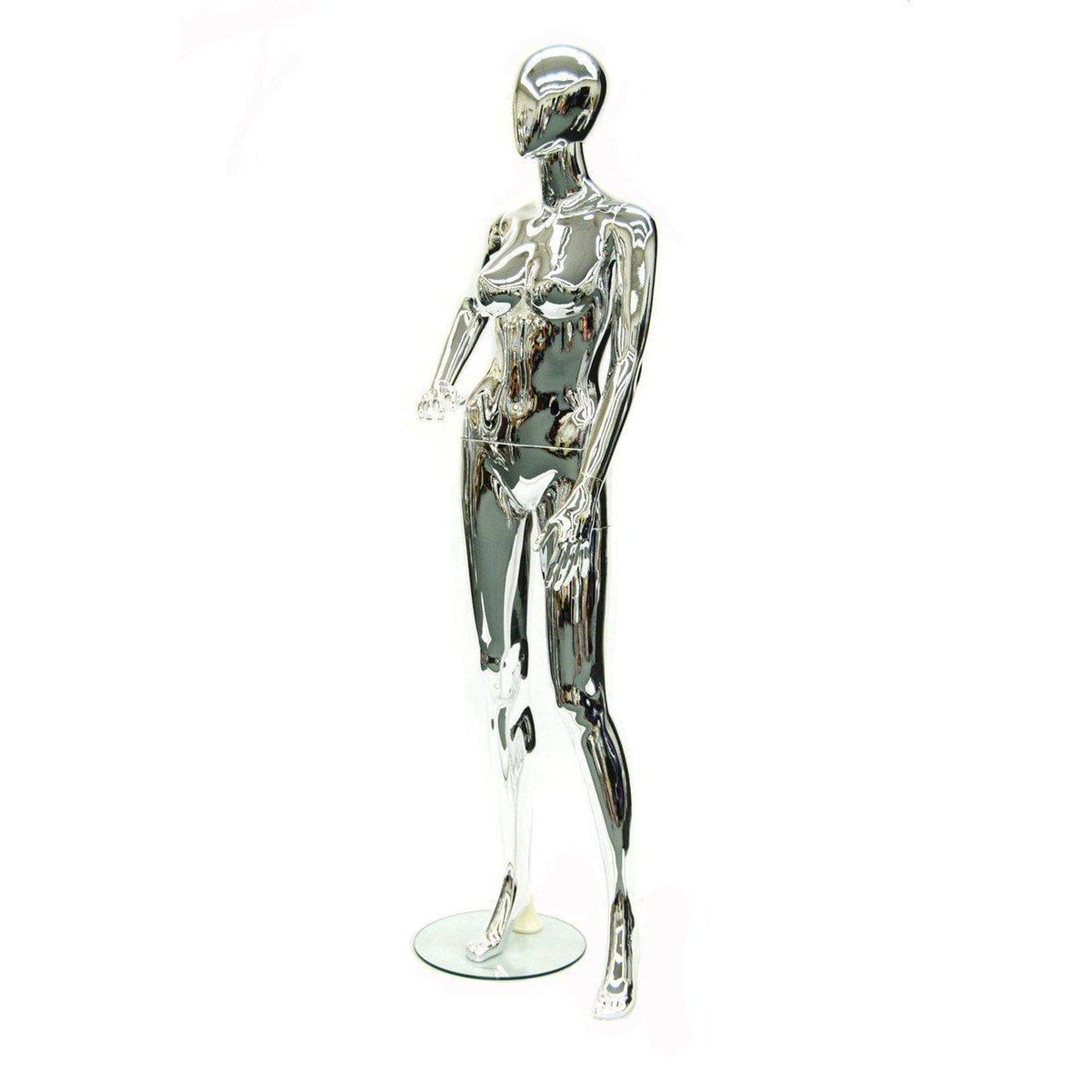 Female Chrome Mannequin MM-8013 - Mannequin Mall