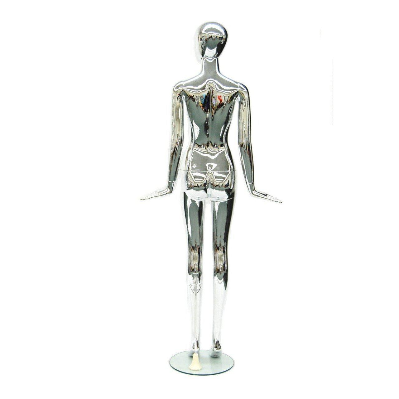 Female Chrome Mannequin MM-A11 - Mannequin Mall