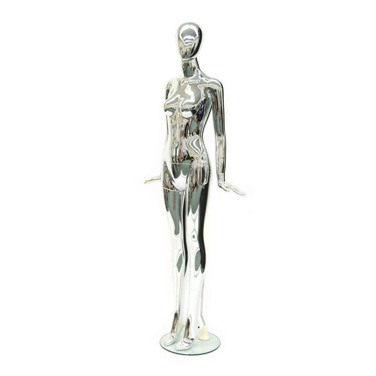 Female Chrome Mannequin MM-A11 - Mannequin Mall