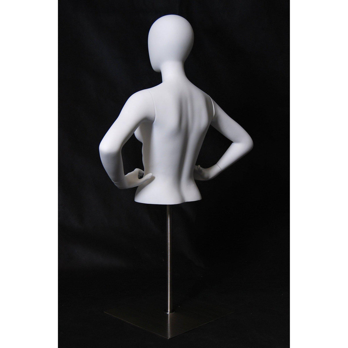 Female Egghead Mannequin Torso with Arms MM-EGTFBA - Mannequin Mall