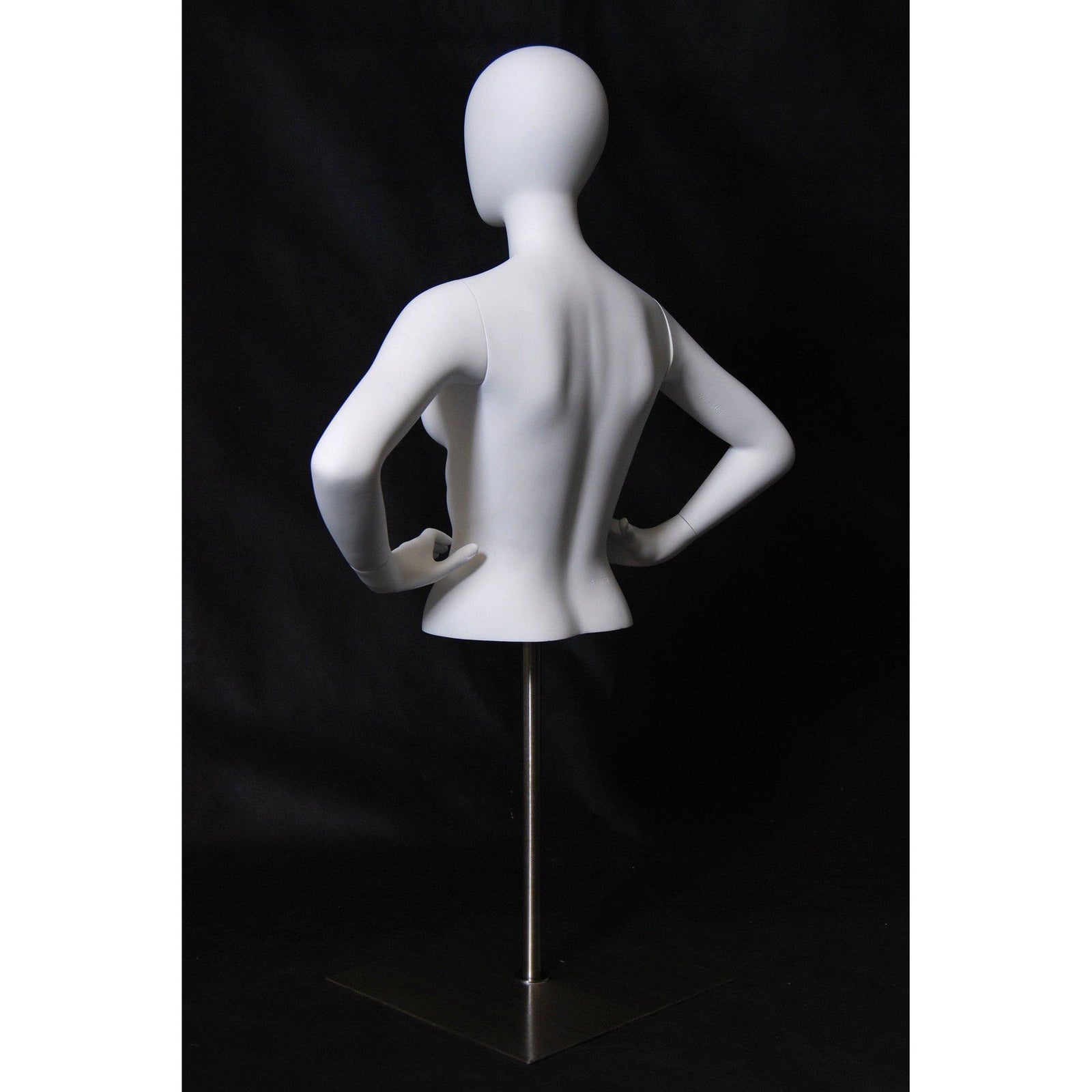 Female Egghead Mannequin Torso with Arms MM-EGTFBA - Mannequin Mall