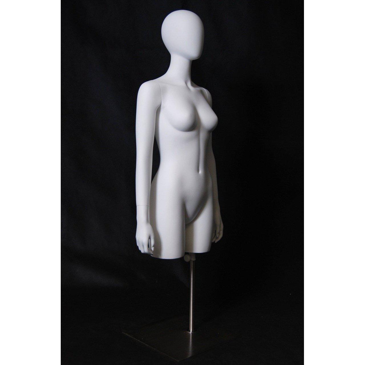 Female Egghead Mannequin Torso With Base MM-TFWEG - Mannequin Mall