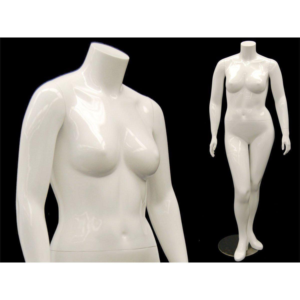 Female Headless Plus Size Mannequin MM-NANCYBW1S - Mannequin Mall