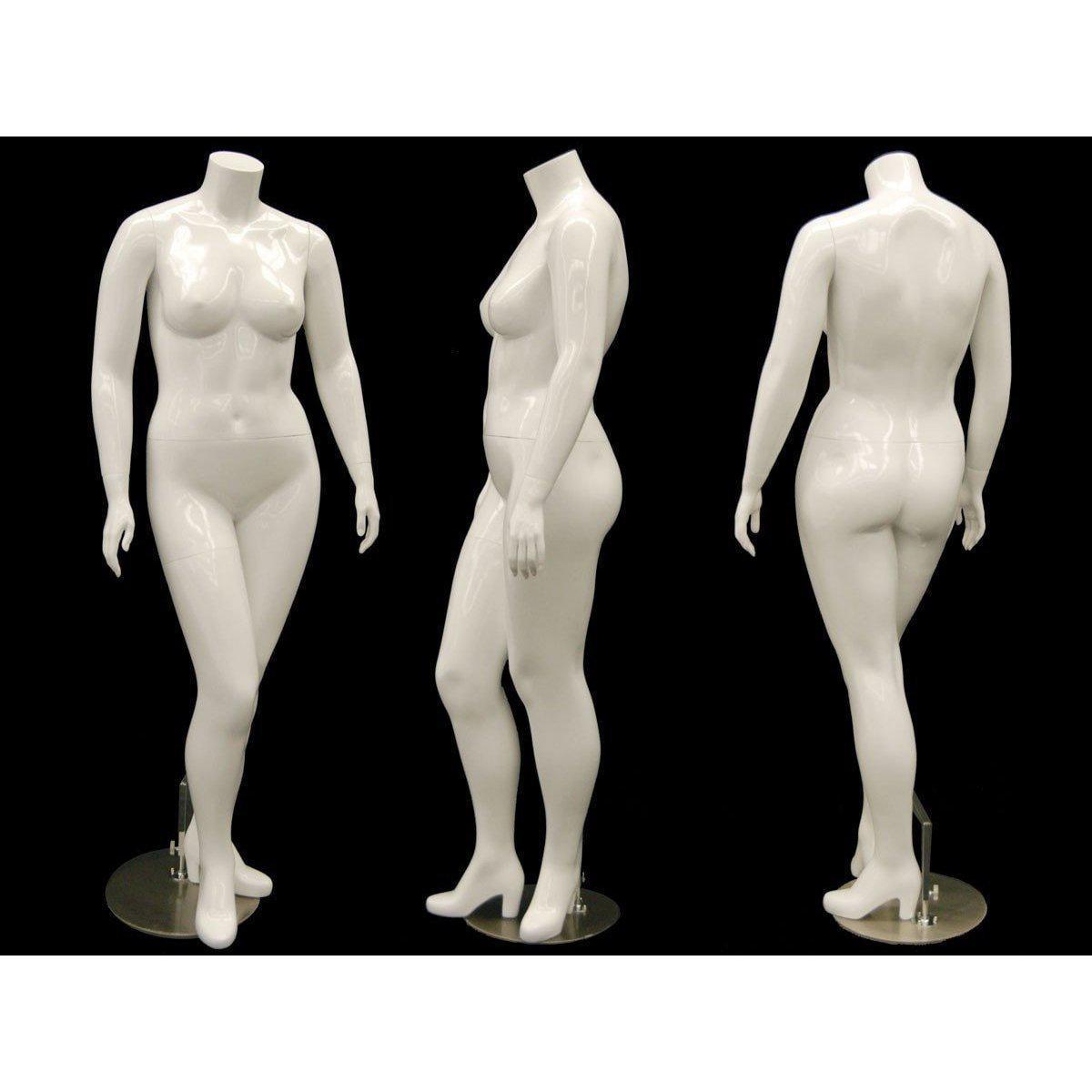 Female Headless Plus Size Mannequin MM-NANCYBW1S - Mannequin Mall