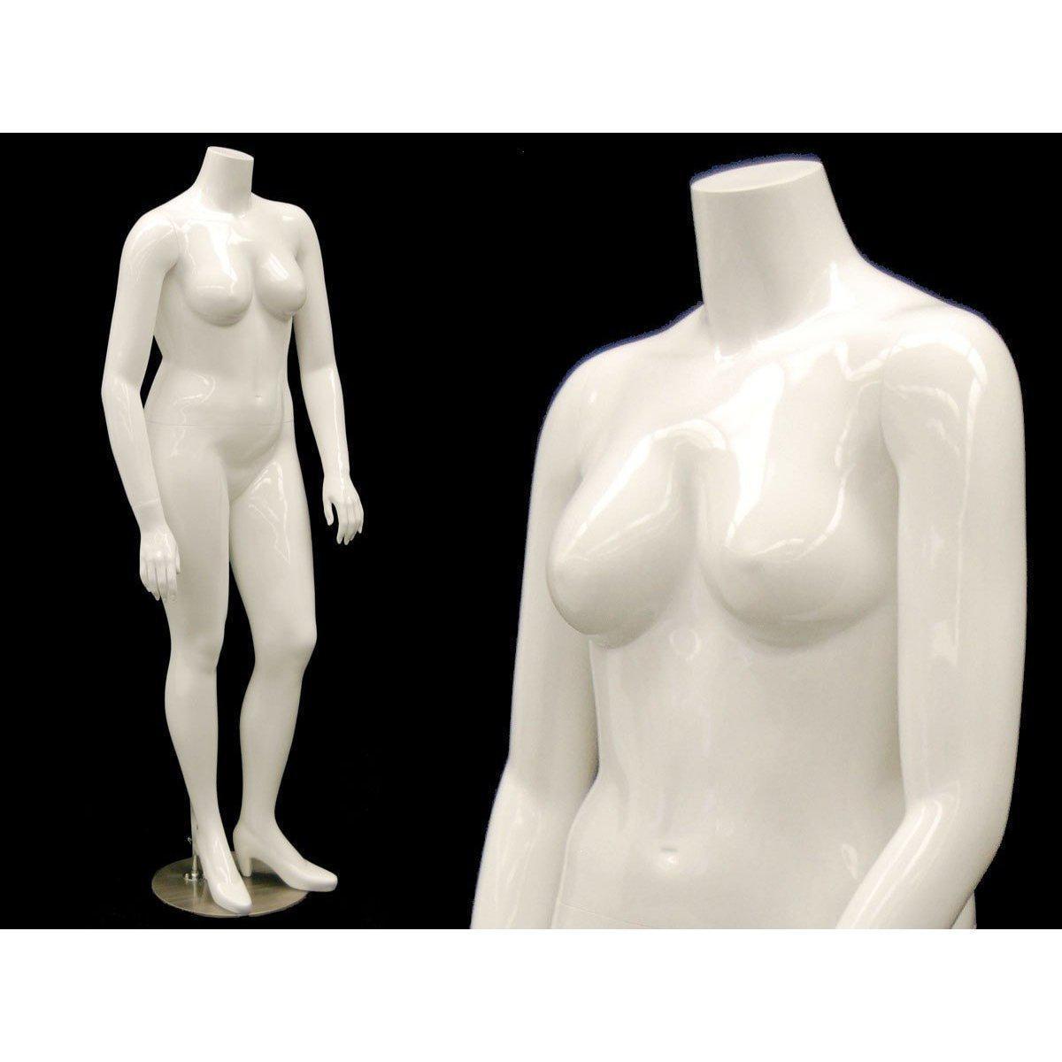 Female Headless Plus Size Mannequin MM-NANCYBW2S - Mannequin Mall