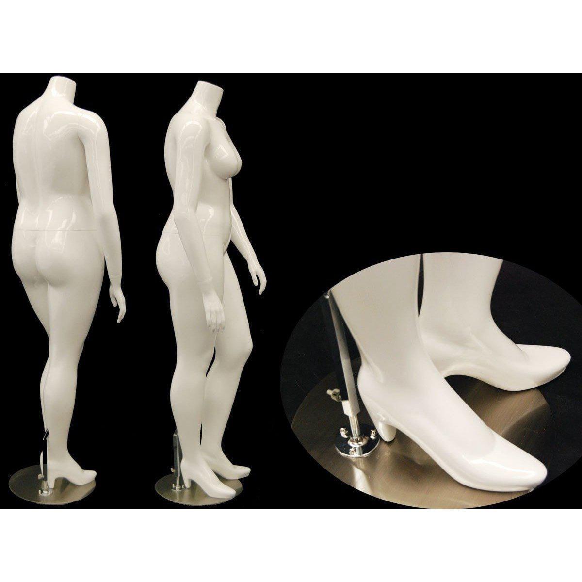 Female Headless Plus Size Mannequin MM-NANCYBW2S - Mannequin Mall