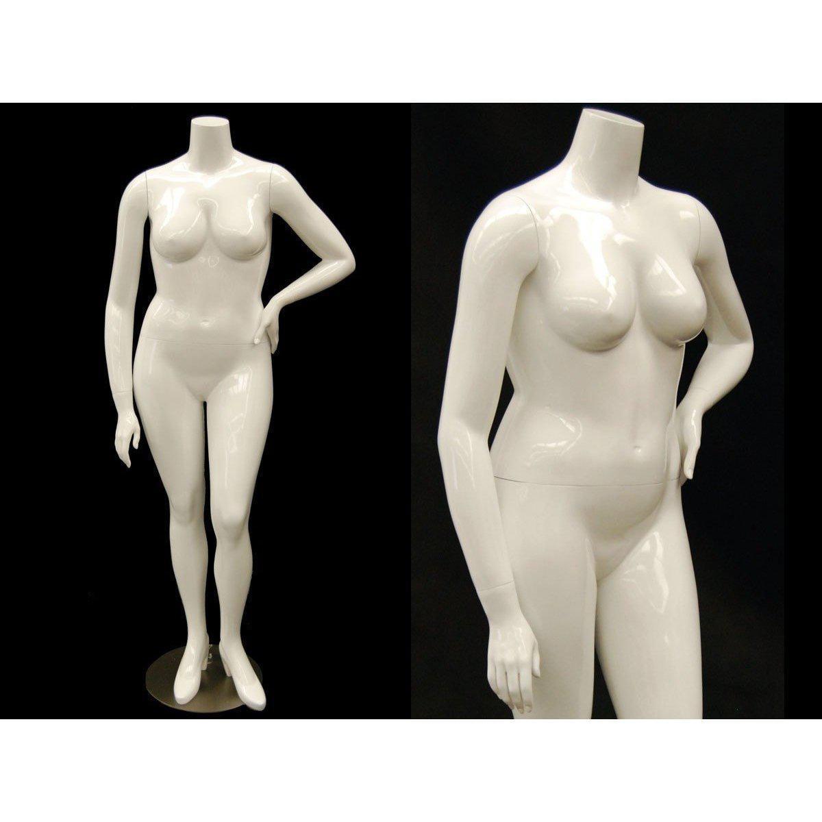 Female Headless Plus Size Mannequin MM-NANCYBW3S - Mannequin Mall