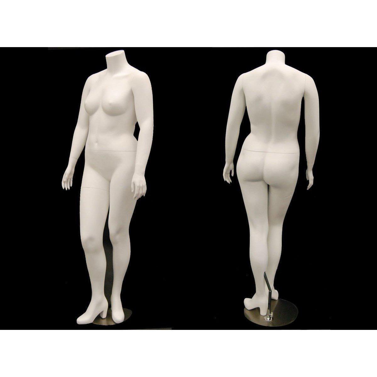 Female Headless Plus Size Mannequin MM-PLUSBW2 - Mannequin Mall