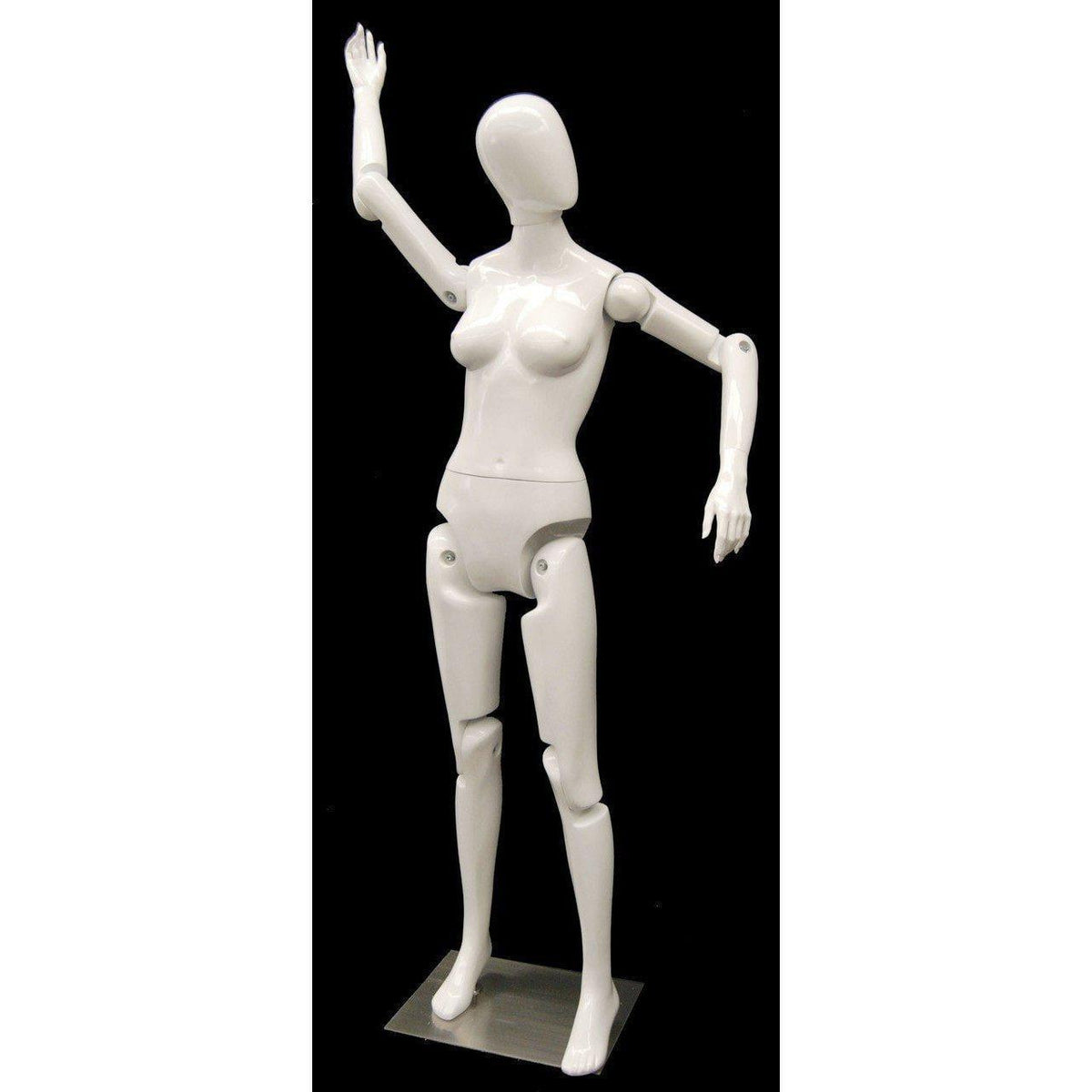 Female White Abstract Posable Mannequin MM-FXWEG - Mannequin Mall