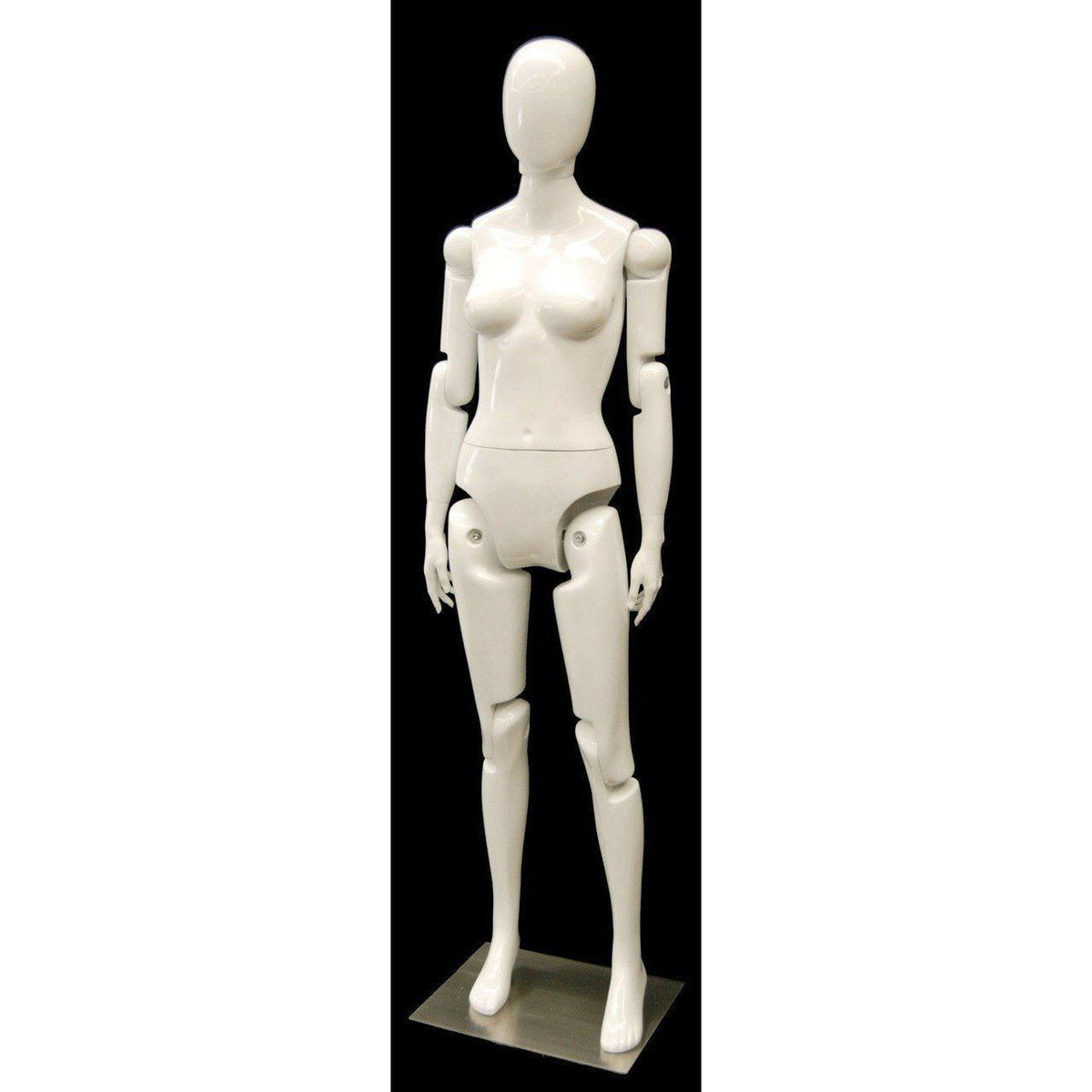 Female White Abstract Posable Mannequin MM-FXWEG - Mannequin Mall