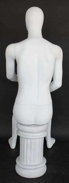 Male Abstract Sitting Mannequin MM-SFM74E-WT - Mannequin Mall