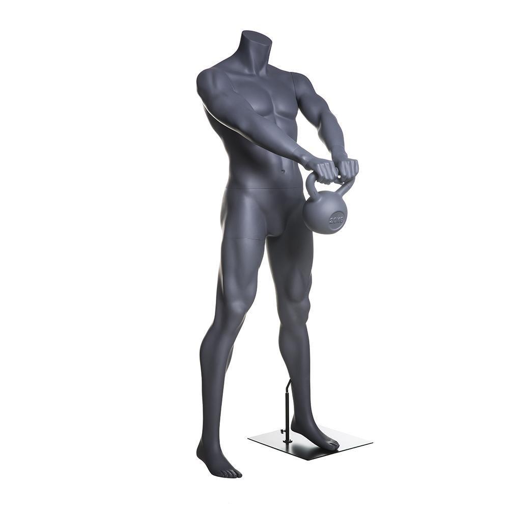 Male Athletic Kettlebell Weight Lifting Mannequin MM-HL-01 - Mannequin Mall