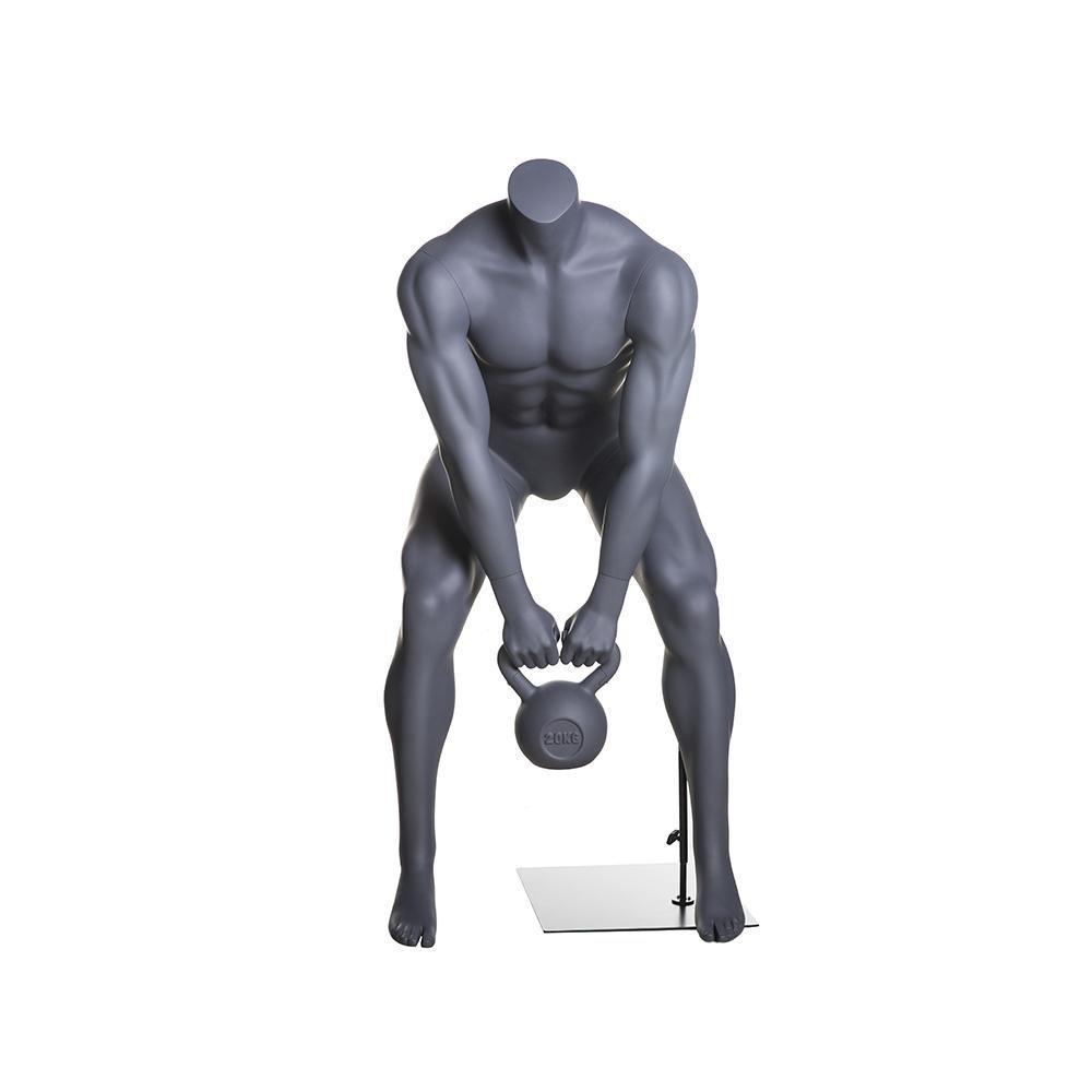Male Athletic Kettlebell Weight Lifting Mannequin MM-HL-02 - Mannequin Mall