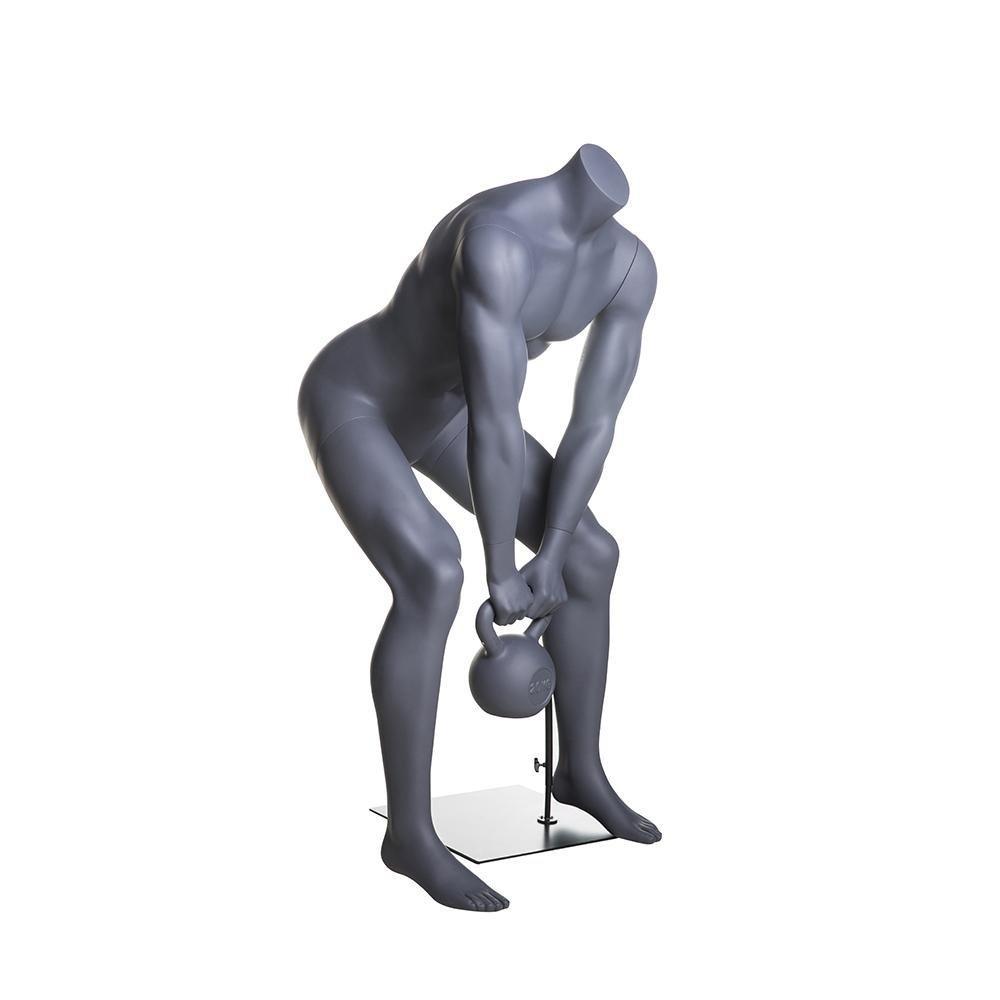 Male Athletic Kettlebell Weight Lifting Mannequin MM-HL-02 - Mannequin Mall