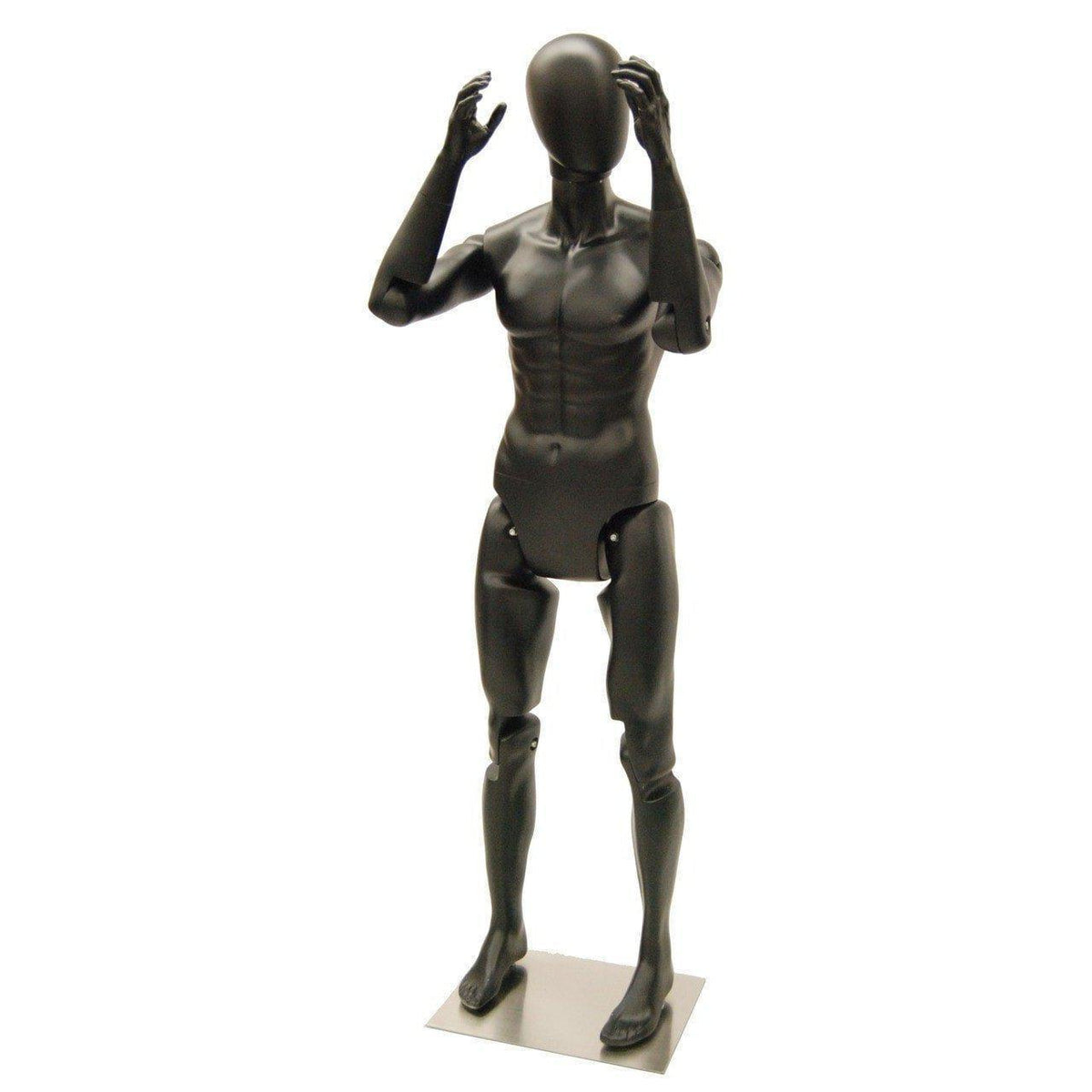 Male Black Abstract Posable Mannequin MM-MFXB - Mannequin Mall