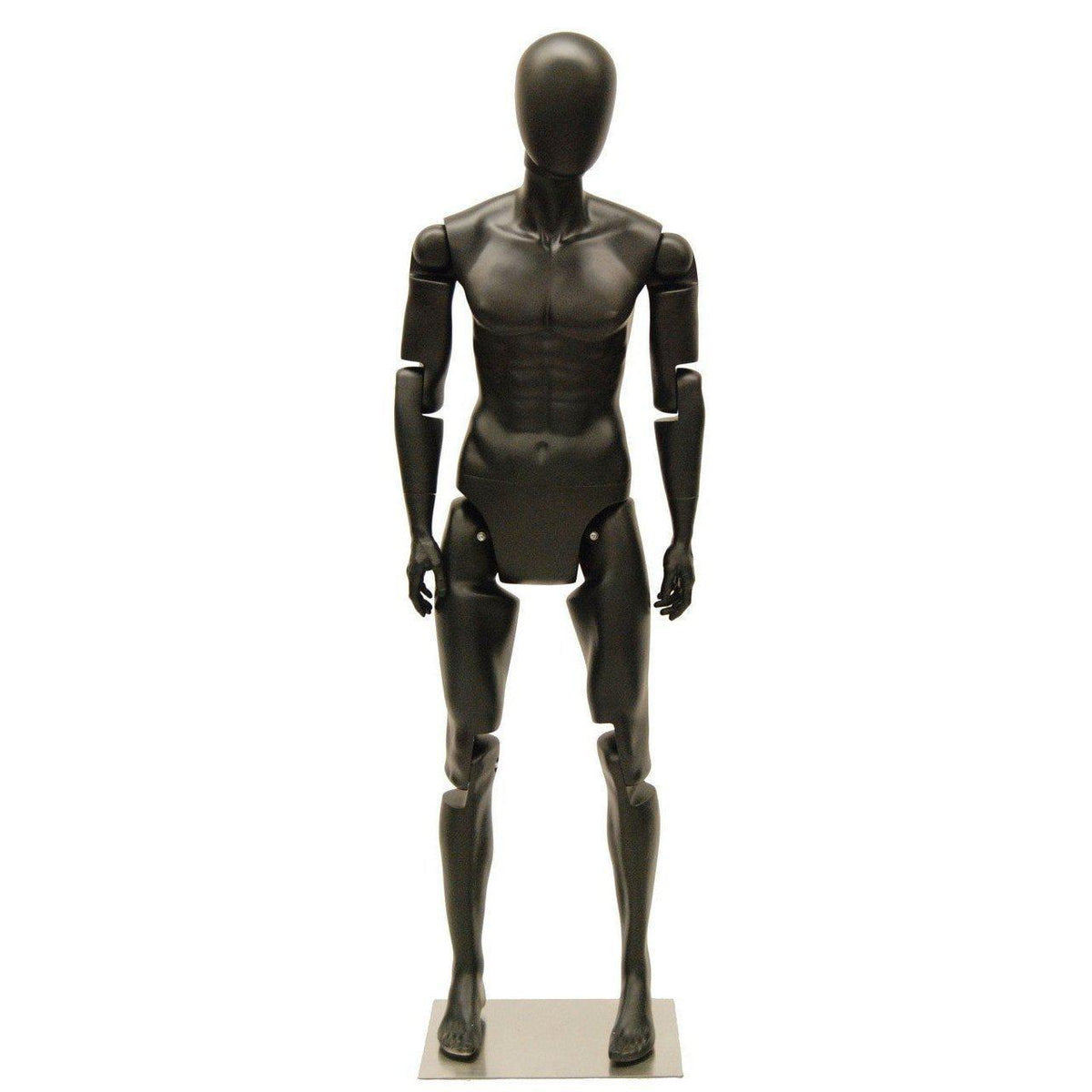 Male Black Abstract Posable Mannequin MM-MFXB - Mannequin Mall